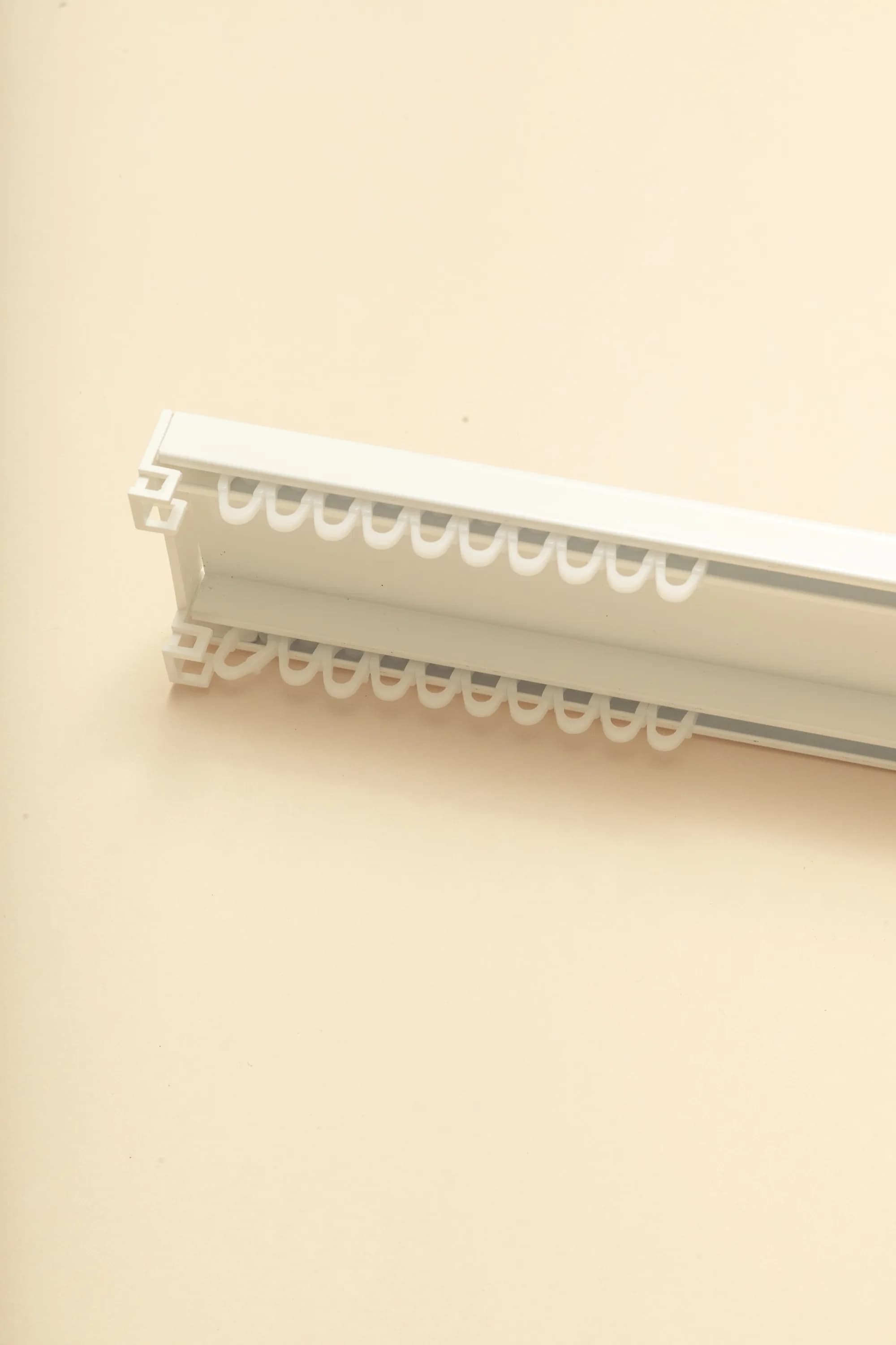 Double rail à rideaux sur mesure Blanc— Plafond 