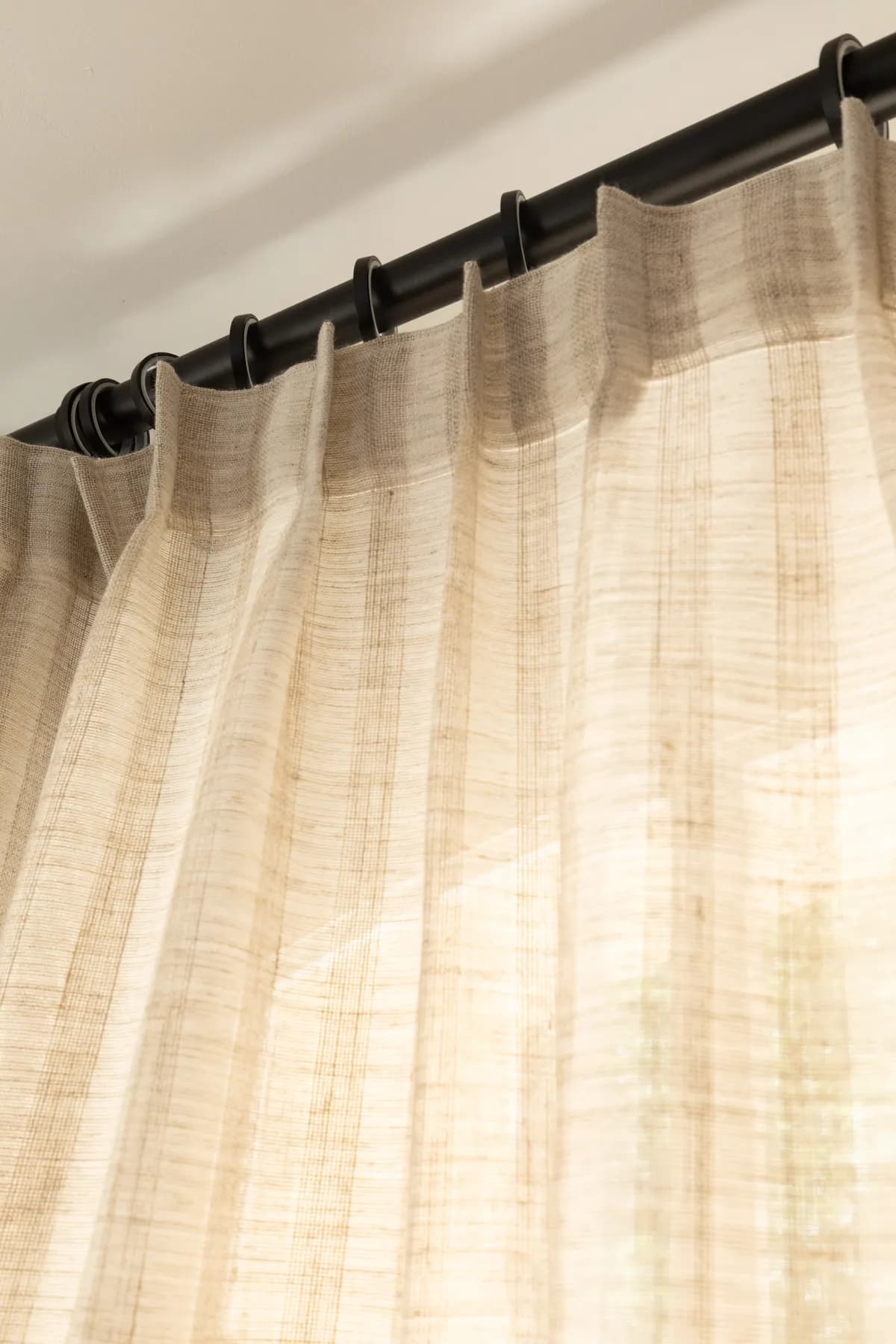 Rideau Rayures Lin — Sur Mesure