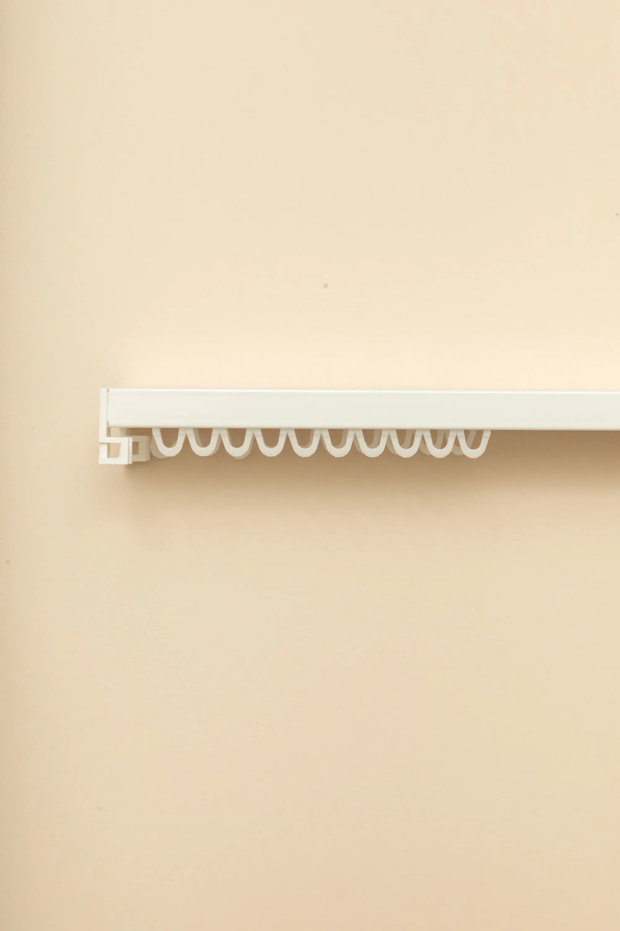 Double rail à rideaux sur mesure Blanc— Plafond
